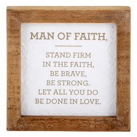 Heartfelt J1453 Framed Tabletop-Man of Faith