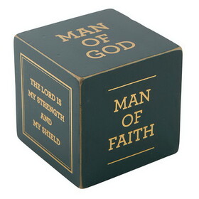 Heartfelt J1456 Quote Cube-Man of Faith