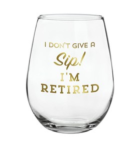 Drinkware J1487 Stemless Wine Glass - I'm Retired