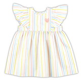 Stephan Baby J1786 Flutter Sleeve Dress - Rainbow Stripe