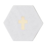 Faithworks J1855 Marble Coasters - Cross - Set of 4