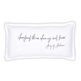 Christian Brands J2330 Face to Face Lumbar Pillow - I Have Found The One Who My Soul Loves
