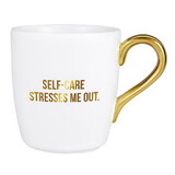 That's All J2569 That's All® Gold Mug - Self Care Stresses Me Out