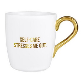 That's All J2569 That's All&reg; Gold Mug - Self Care Stresses Me Out