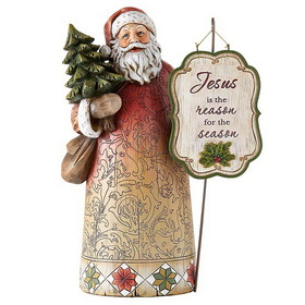 Christmas Treasures J5523 12.5" Joyful Santa Statue