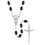 Creed J5632 Black Oval Wood Bead Rosary
