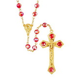 Creed J5663 Four Evangelist Rosary With Ruby Beads