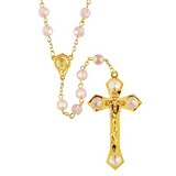 Creed J5665 Four Evangelist Rosary With Pink Beads