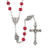 Creed J5913 Rose Petal Scented Rosary With Padre Pio Center