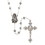 Creed J5915 Silver Rosebud Bead Rosary With Our Lady Of Guadalupe Center