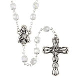 Creed J5918 Double Capped Crystal Bead Rosaries