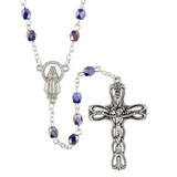 Creed J5930 Sapphire Glass Bead Lacquer Finish Rosaries