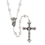 Creed J5937 Tears Of Mary Rosary With Pink Beads