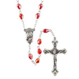 Creed J5938 Tears Of Mary Rosary With Ruby Beads