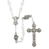 Creed J5940 Rosebud Our Father Crystal Bead Rosary