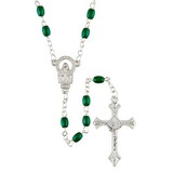 Creed J5952 Pray Rosary Green Beads Our Lady Guadalupe