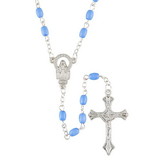 Creed J5953 Pray Rosary Blue Beads Our Lady Of Grace