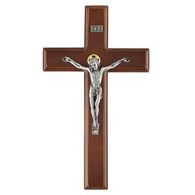 Jeweled Cross J6955 10" Walnut St Mark Crucifix
