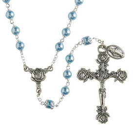 Creed J7030 Swarovski Light Blue Rosary