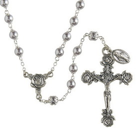 Creed J7031 Swarovski Gray Rosary