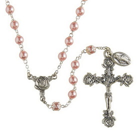 Creed J7033 Swarovski Rose Rosary