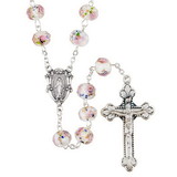 Creed J7358 Hand Painted Rosary - White