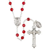 Creed J7379 Loc-Link Vienna Rosary - Ruby