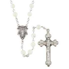 Creed J7431 Gemstone Rosaries - Mother Of Pearl