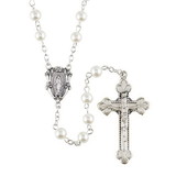 Creed J7432 Mother Of Pearl Rosary - Ivory