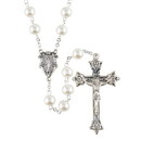 Creed J7437 Pearl Rosary - Ivory