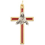 Creed J7673 Sacred Heart Cross Pendant - 12/Pk