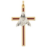 Creed J7684 Sacred Heart Cross Pendant - 12/Pk