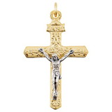 Creed J7692 Crucifix Pendant Gold - 12/Pk
