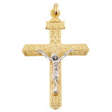 Creed J7693 Crucifix Pendant Gold - 12/Pk