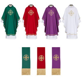 RJ Toomey J9942 Holy Trinity Cross Chasuble - Set of 4 Colors