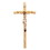 Jeweled Cross JC-0001 Val Gardena Wood Crucifix with Hand Painted Corpus