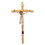 Jeweled Cross JC-0002 Val Gardena Wood Crucifix with Hand Painted Corpus