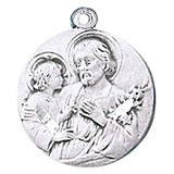 Jeweled Cross JC-111/1MFT St. Joseph & Child Medal