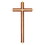 Jeweled Cross JC-1127 10"H Maple Hardwood Walnut Cross With Gold-Plated Inlay
