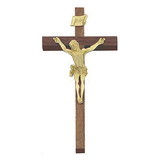 Jeweled Cross Walnut Crucifix