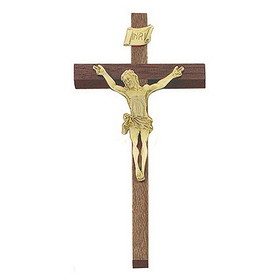 Jeweled Cross JC-1839-K Walnut Crucifix