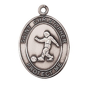 Jeweled Cross JC-324/1MFT Men Soccer Medal