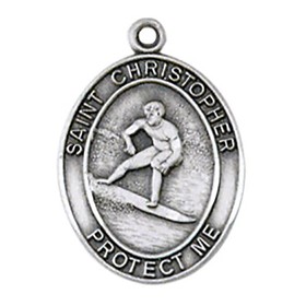 Jeweled Cross JC-343/1MFT Men Surfing Medal