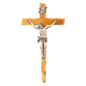 Jeweled Cross Olive Wood Crucifix
