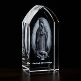 Jeweled Cross JC-4415 Our Lady of Guadalupe Etched Glass