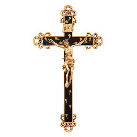 Jeweled Cross Crucifix with Floral Design