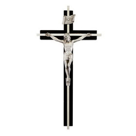 Jeweled Cross JC-8136-E Black Crucifix with Inlay