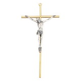 Jeweled Cross JC-814-E Crucifix with Gold Plated Corpus