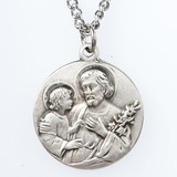 Jeweled Cross JC-9111/1MFT St. Joseph Medal on Chain