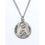 Jeweled Cross JC-9129/1MFT St. Rita Medal on Chain
